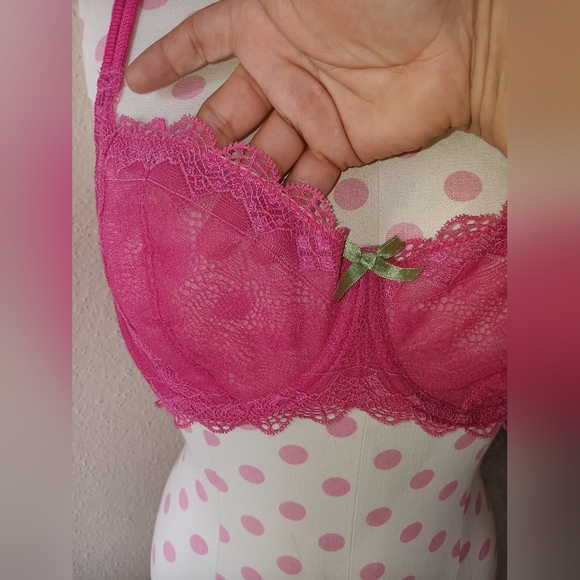 Pink and Green Polka Dot Bra Intimates - Picture 5 of 8